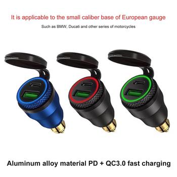 12V-24V QC3.0 USB Type C PD Fast Charging Power Adapter Charger Hella DIN EU Plug Socket for DUCATI Motorcycle B8